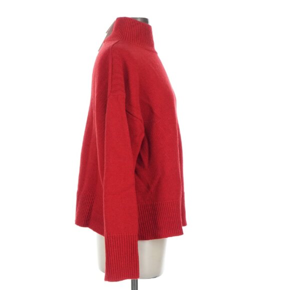 Zara Red Wool Holiday Turtleneck Sweater - Picture 4 of 6